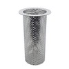 AmGood Commercial Cylinder Floor Drain Strainer | Perforated Stainless Steel