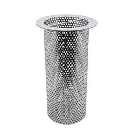AmGood Commercial Cylinder Floor Drain Strainer | Perforated Stainless Steel 304 (4" Diameter x 8" Tall)