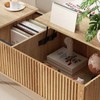 Lift Top Coffee Tables with Hidden Side Storage Box, Fluted