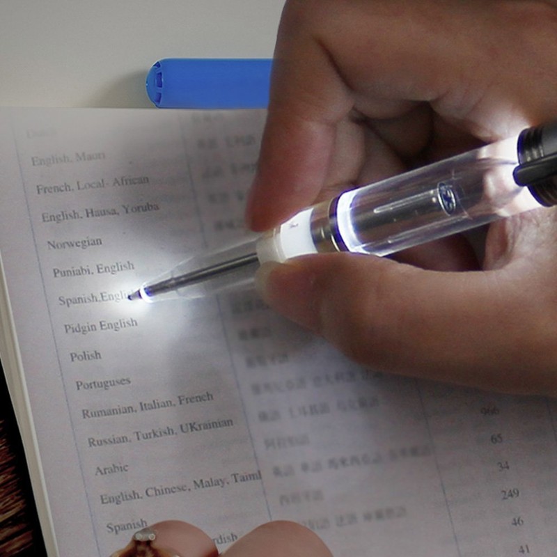 Glovion Led Light Pen,Penlight for Nighttime Writing - White -