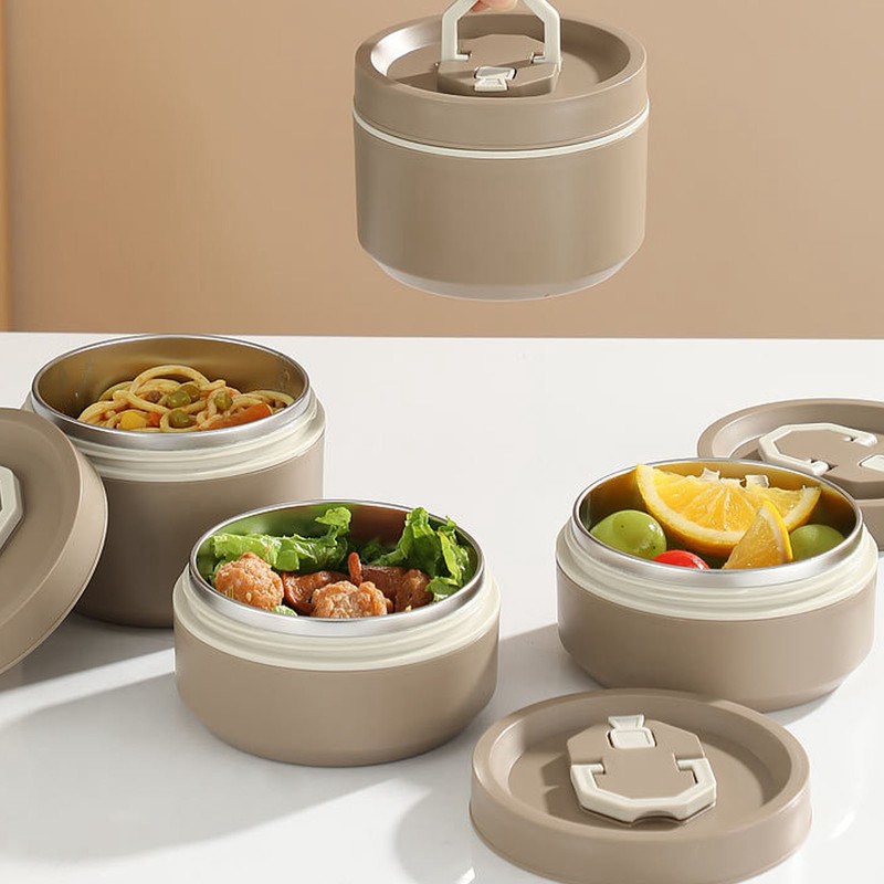 Stackable Lunch Box 304 Stainless Steel Leakage Proof Multi Layers