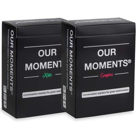 OUR MOMENTS Couples & Kids Bundle: 200 Thought Provoking Conversation Starters for Couples and for Parent-Child Relationship Building