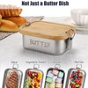BSTKEY Stainless Steel Butter Dish with Lid for Countertop, Butter
