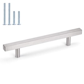 homdiy | 30 Pack 5in Hole Centers | Cabinet Handles Nickel Drawer Pulls Stainless Steel, Bar Handle Pull with Brushed Nickel Finish | Kitchen Cabinet Hardware/ Dresser Drawers J22SN