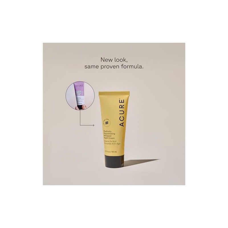 Acure Crema Nocturna Rejuvenecedora Atenuar Arrugas Multi Péptidos Vitamina Glicoproteinas