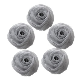 Hrlace 5 cm Artificial Rose Heads Artificial Rose Multicoloured Organza Fabric Mini Artificial Flowers Flower Corsage Bag Shoes Hats Accessories for DIY Birthday Decoration, Wedding Decoration, Party