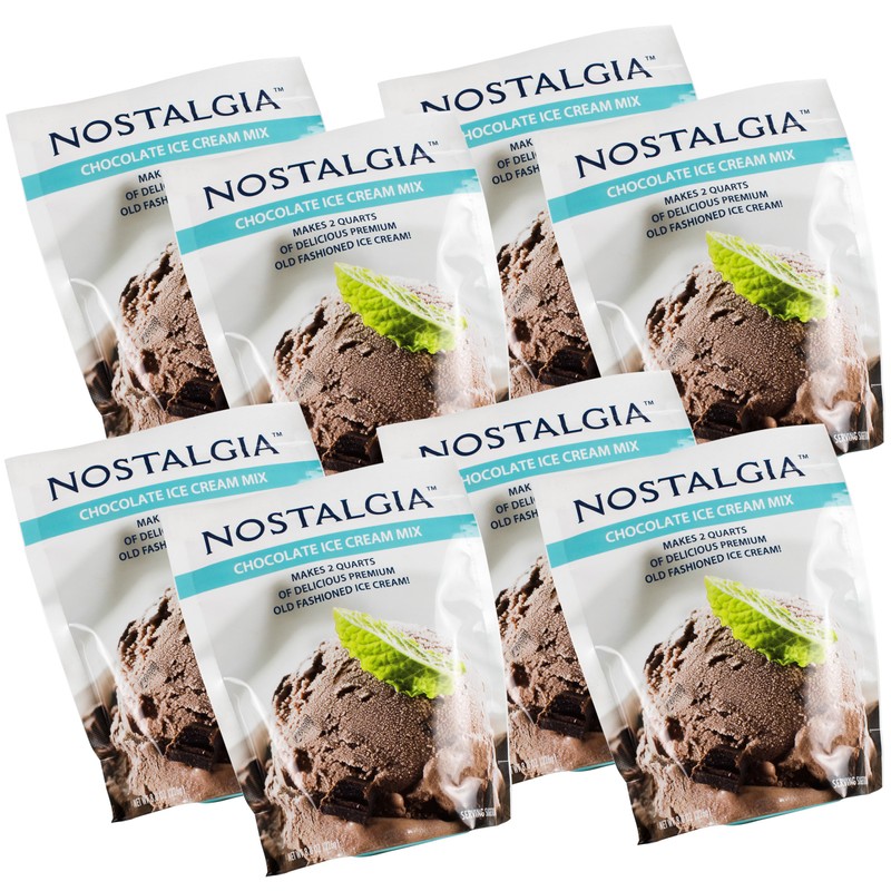 Nostalgia ICP825CHOC8PK Premium Chocolate Ice Cream Mix, 8 (8-Ounce) Packs,