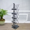 FixtureDisplays 10-Pair Boots Rack 5 Tier Organizer Floor Standing Door