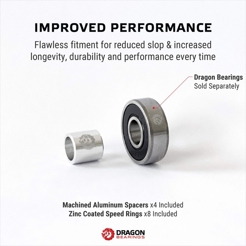 Fireball Dragon Spacers and Washers for Skateboards and Longboards