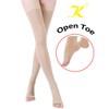 Medias de compresión hasta el muslo sin dedos, unisex, opacas,