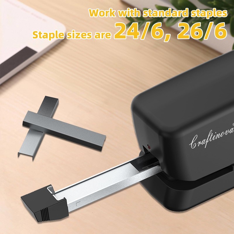 Craftinova Electric Stapler,Automatic,Inclued 2000 Staples and 1 Staple Remover, Heavy