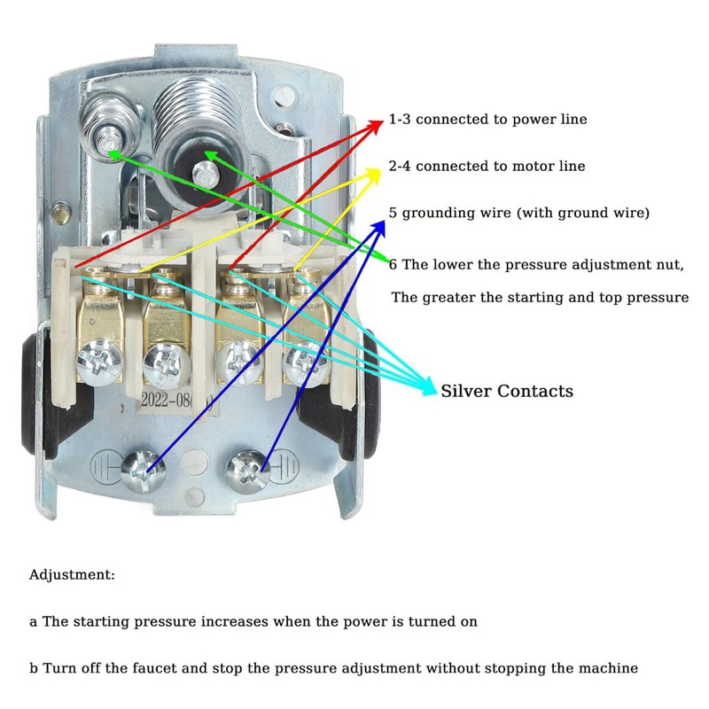 Water Pump Pressure Controller Control Switch 0.14‑0.28Mpa 1/4in NPT Female