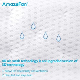 AmazeFan AmazeFan Bath Pillow, Bathtub Spa Pillow with 4D Air Mesh Technology and 7 Suction Cups, Helps Support Head, Back, Shoulder and Neck, Fits All Bathtub, Hot Tub and Home Spa [US. Patent Design]