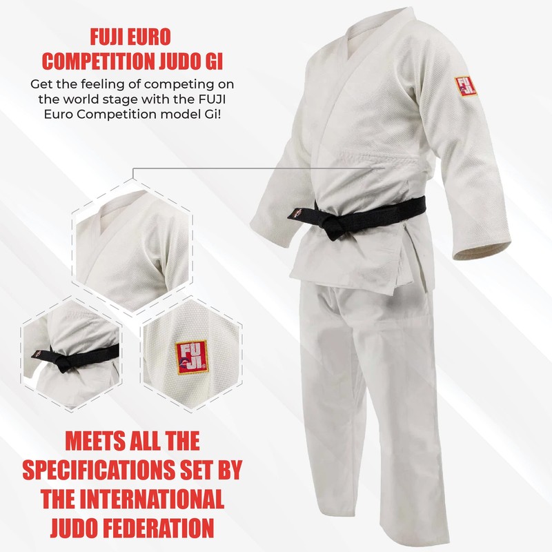 FUJI Euro Competition Judo Gi for Men and Women (Belt