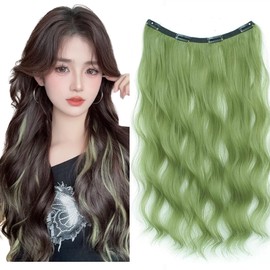 VEVE & MIKI Hair Extension, Fluffy Curly Hair Extension, Long, 19.7 inches (50 cm), Easy to Install, Straight, Smooth Color, Festival, Gradient, One Touch, Partial Wig, Point Wig, Dance, Hair