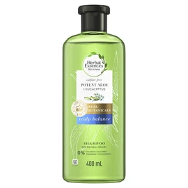 Herbal Essences Sulphate-Free Potent Aloe + Eucalyptus Cleansing Shampoo for Scalp Balance, 400ml
