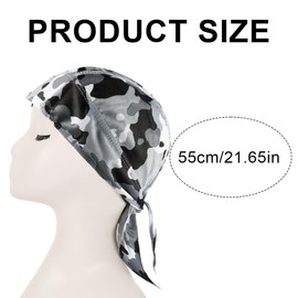 HQRKOTM 1 Piece Bandana Men's Headscarf Men's Fashionable Bandana Cap UV Protection Head Scarf Biker Hat Pirate Scarf Headscarf Neck Scarf Tube Scarf Bike Scarf Headband Cycling, a