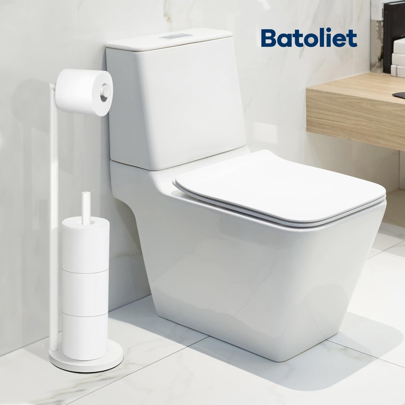 Toilet Paper Holder Stand,Toilet Paper Holder Free Standing,White Toilet Paper