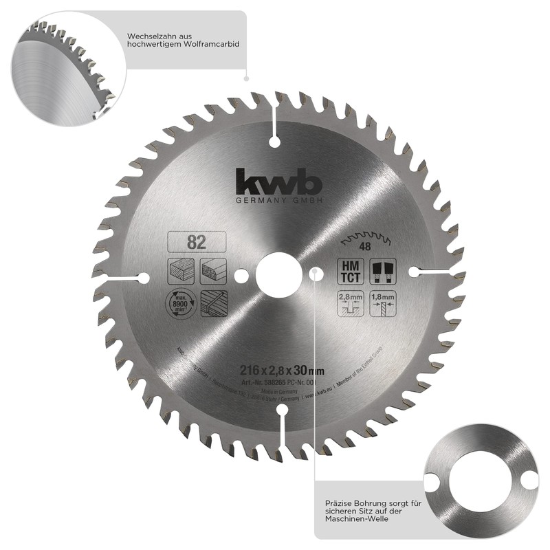 kwb Circular Saw Blade 254 x 30 mm Very Fine