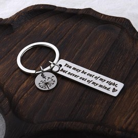 Guqqeuc Long Distance Relationship Keyring Gifts for Women Men Boyfriend Girlfriend Valentines Gifts for Gf Bf Anniversary Birthday Gifts for Huband Wife I Miss You Gifts for Him Her Couple Keychain