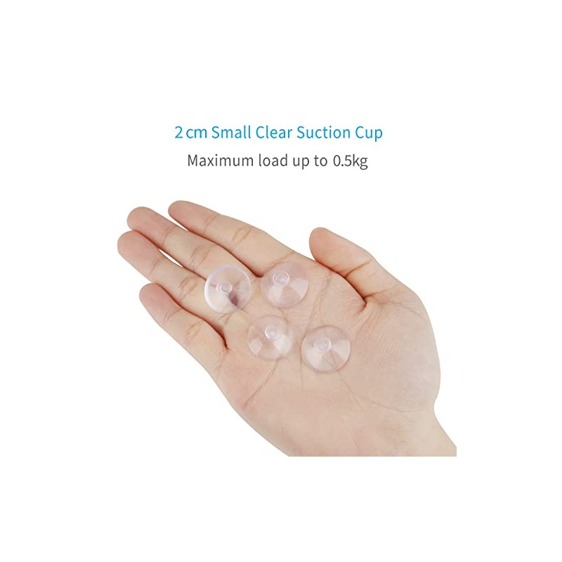 Pawfly Pawfly 20 Pack Clear Suction Cups 2 cm PVC