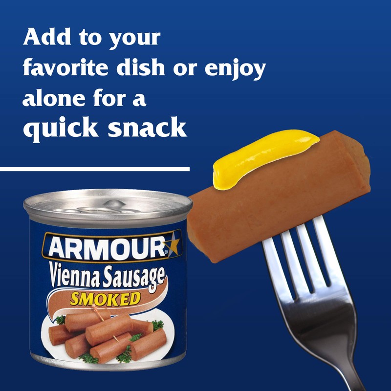 Armour Star Vienna Sausage, Smoked, Canned Sausage, 4.6 Ounce (Pack