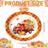 50PCS Pumpkin Truck Fall Oval Paper Plates Thanksgiving Party Decorations
