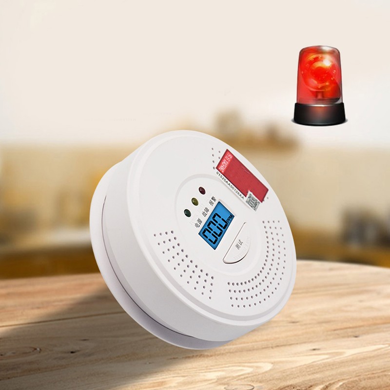 JKD-610 White Intelligent Voice CO Alarm Carbon Monoxide Alarm System