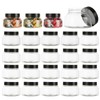 LOPYXBR 24 PCS Clear Plastic Jars with Lids 8 Oz