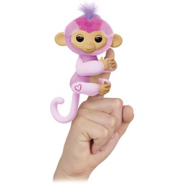 FINGERLINGS - Harmony - Interactive Monkey - Electronic Plush Toy for Children Aged 5+ - Interactive Animal that Holds on Fingers - Touch Responses - 70 Tones - Gift Idea