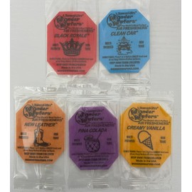 Donkey Auto Products, Wonder Wafers Top 5 Scents Sample Pack of Car Air Fresheners (15 Pack)