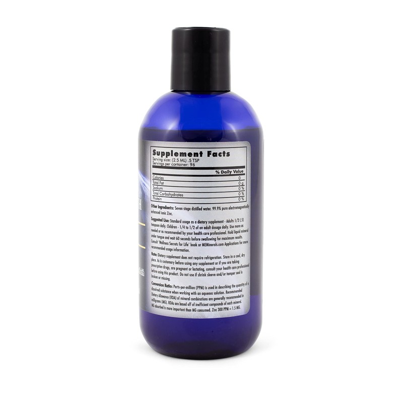 Mother Earth Minerals Ionic Liquid Zinc Supplement High Absorption Angstrom
