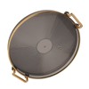 Round Tray with Gold Handle Elegant Multi Functional Golden Rim