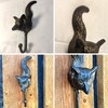 Thorness Sturdy Wall Mounted Cast Iron Fox Head Hook Hanger