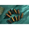 GUJOXILA 10pcs Tiger's Eye Healing Crystals Stone Bar Gemstones Sets