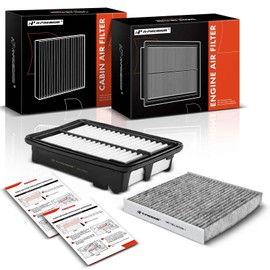 A-Premium - Filtro de aire para motor y cabina de 2 piezas con carbón activado compatible con Honda Fit 2015 2016 2017 2018 2019 2020 1.5L Reemplazar # A90048, C36080