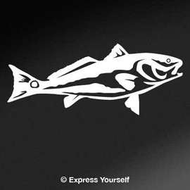 Express Yourself Products Redfish (White - Image Facing as Shown - Small) Decal Sticker - Saltwater Fish Collection