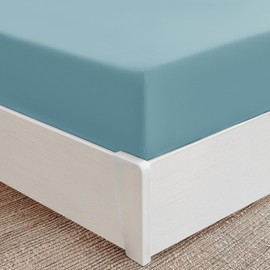 Mellanni King Size Fitted Sheets - All Around Elastic Bed Sheets - 40 Cm Extra Deep Fitted Sheets King Size - Soft Brushed Microfiber, Shrinkage & Fade Resistant - (King, 150x200 cm, Aqua)