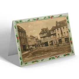 CHRISTMAS CARD - Vintage Hampshire - The Old Swan Inn & Market Place, Romsey