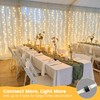 HEYFUNi 6.6FT x 6.6FT Warm White Curtain Lights Plug in,