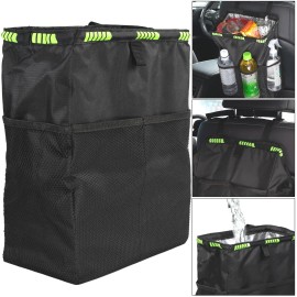 XUKEY Car Waterproof Trash Can Litter Bin Garbage Bag Waste Storage Organizer Pocket