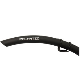 Palantic Low Volume Flexible Snorkel, Black – Silicone Snorkel for Spearfishing, Freediving, and Scuba Diving with Ergonomic Design for Comfortable Breathing and Low Drag