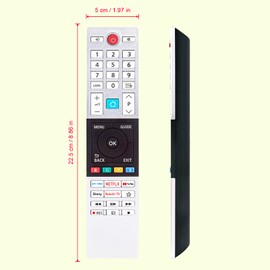 Replacement Remote Control CT-8567, Fit for Toshiba UHD VIDAA TV 43/50/55/65 UV23 UV33 QV23 Series 43UV2363DG 43UV3463DAW 50UV3463DAW 55UV3463DAW 65UV3463DAW 24WV3 463DAZ 32LV3E63DAZ 40LV2E63DAZ