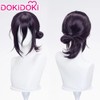 KIRA KIRA Anime Cosplay Wig Women 35cm Deep Purple Ponytail