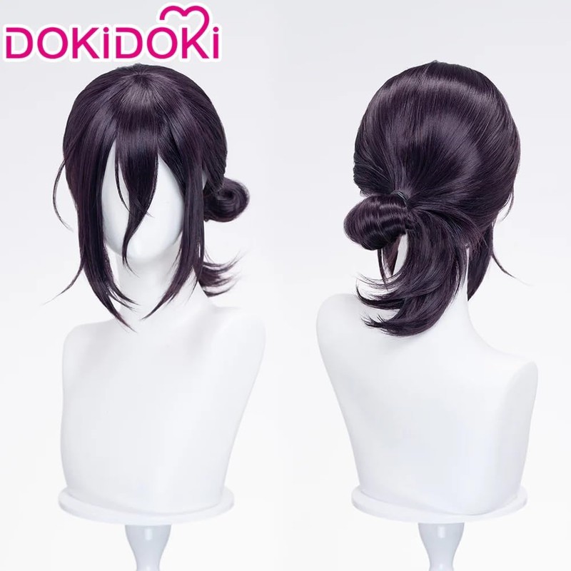 KIRA KIRA Anime Cosplay Wig Women 35cm Deep Purple Ponytail