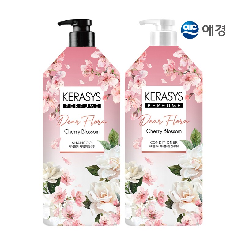 애경 [1+1 Additional Discount] Kerasis Cherry Blossom Shampoo/Conditioner 1.5L