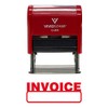 Basic Invoice Self Inking Rubber Stamp (Red Ink) - Medium