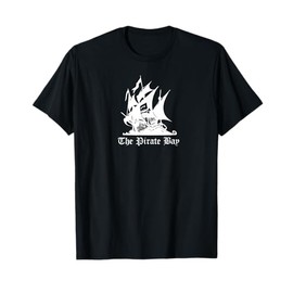 The Pirate Bay Logo retro white T-shirt.