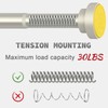 Thestoa Brushed Nickel Shower Curtain Rod Adjustable 43-92 inch, 1"Diameter