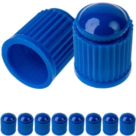 10pcs Blue Hard Plastic Car Tyre Valve Caps with Schrader Valve O Seal Car Valve Caps Tyre Valve Cover Car Air Valve Caps Car Valve Caps Valve Protector